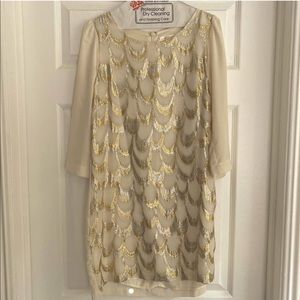 Metallic Scalloped 1920s inspired dress